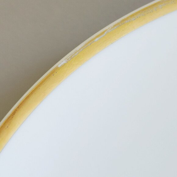Vintage PM Jaeger & Co Harvest Dinner Plate, Pineapple & Strawberry, Heavy Gold - Picture 3 of 10